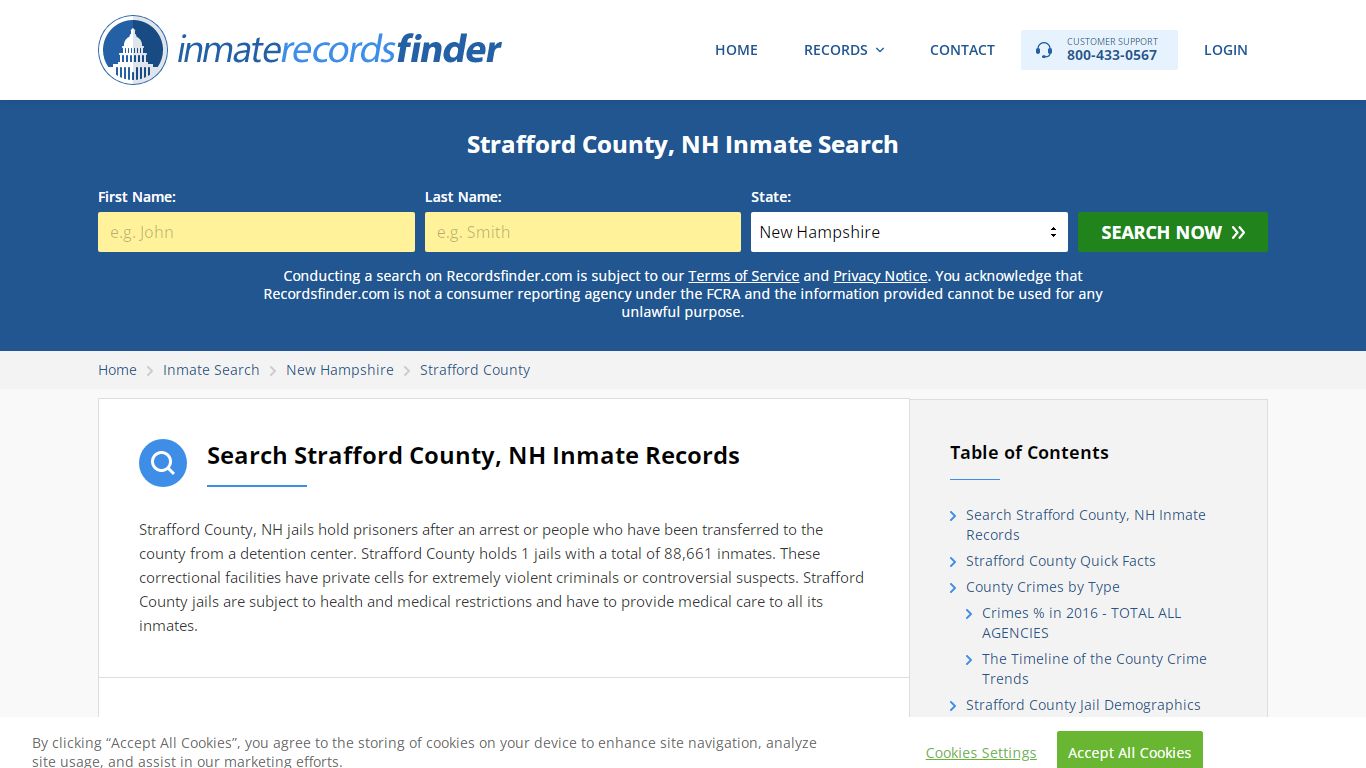 Strafford County, NH Inmate Lookup & Jail Records Online